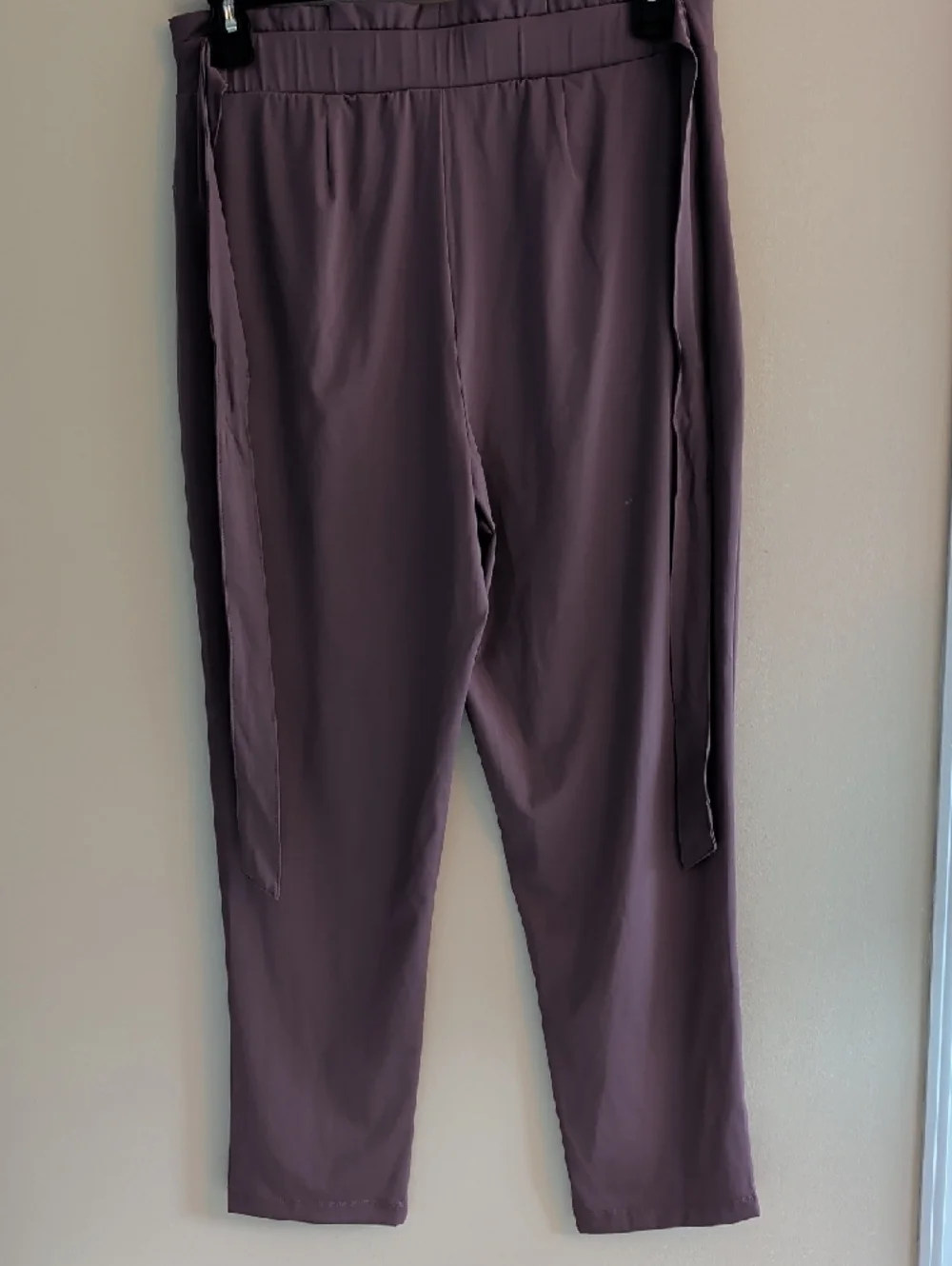 Pleione 2-Piece Set – Pleated Floral Top + Mauve Pants | Size M | NWT